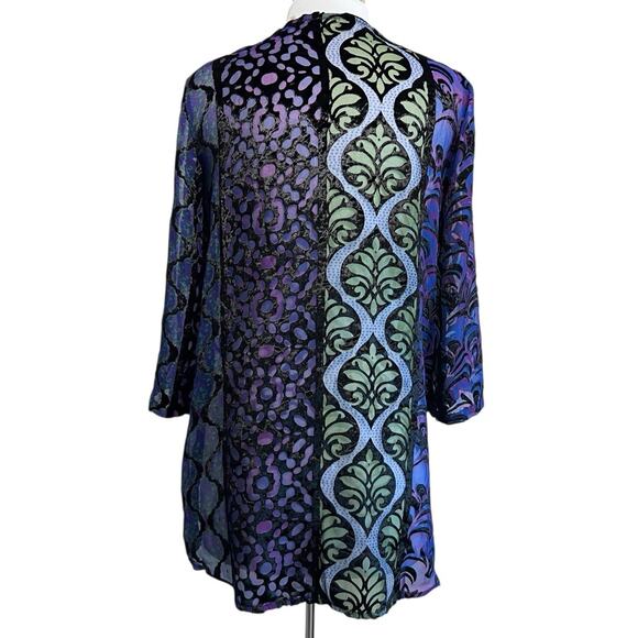 Soft Surroundings Women's S Purple Black Burnout Whimsigoth Celestial Tunic Top - Picture 4 of 6